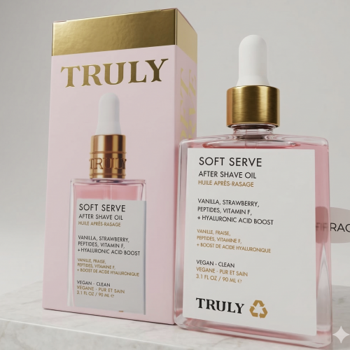 TRULY ROSADO Y CAJA DE PROTECCIÓN ACEITE INTIMO ACLARANTE