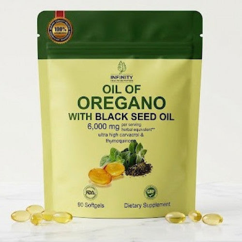 OREGANO OIL + BLACK SEED OIL (6000 MG/90 CAPSULAS)